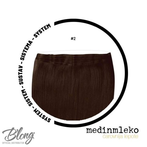 Swift Hair - 45 #2-Lasni vložek iz 100% naravnih las - 45cm #2